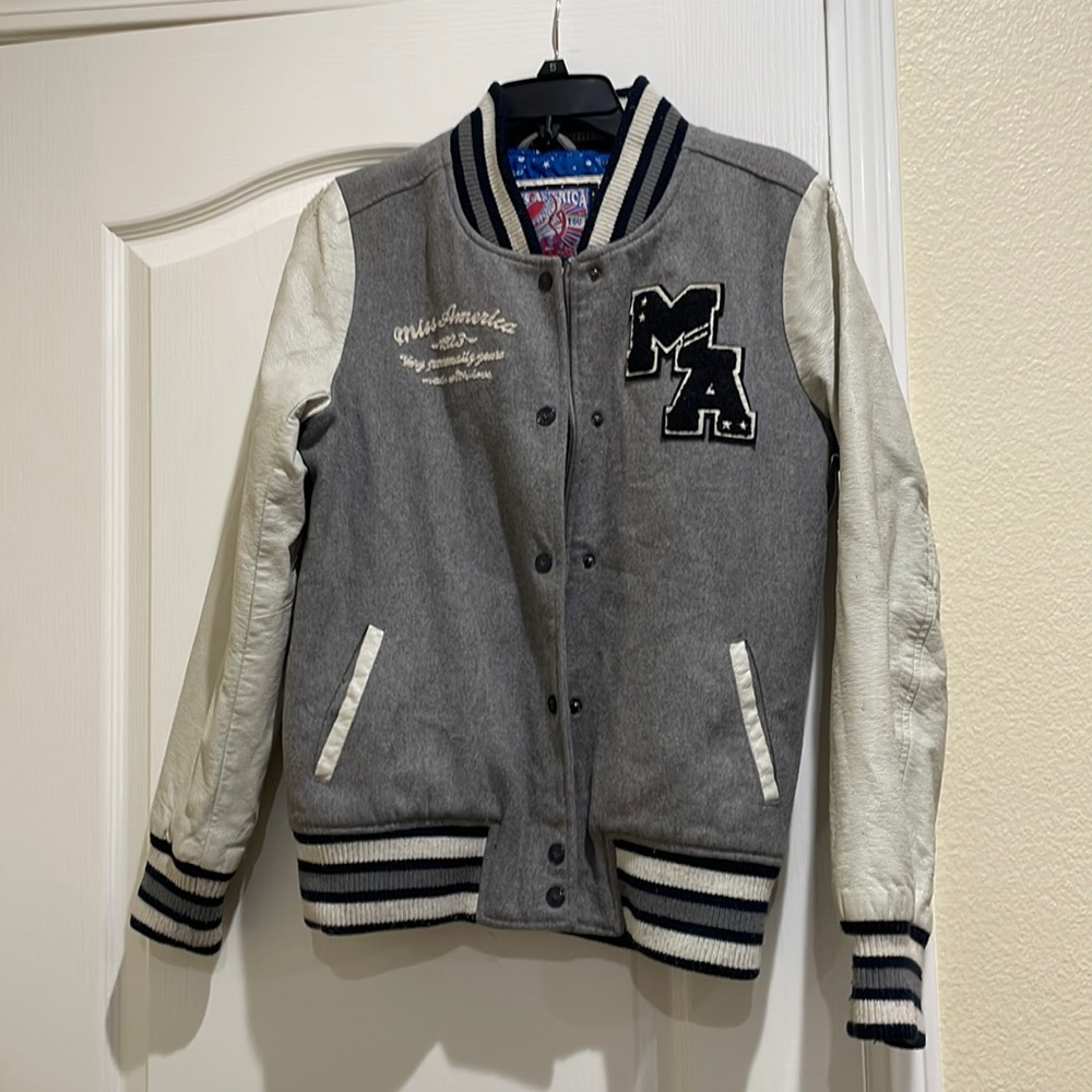 Miss America baseball varsity jacket. Large